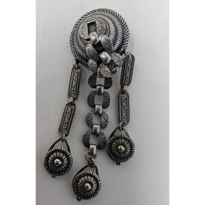 Vintage Napier Patpend Single Earing Dangling Charms Silver Tone Floral Designer
